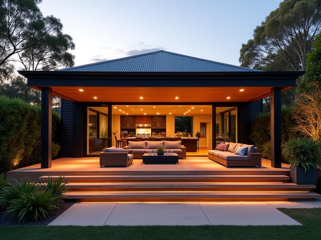 A spacious timber deck and outdoor entertainment area in Toorak.